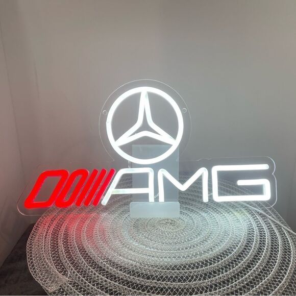 AMG Mercedes Benz LED Neon Wall Sign NWT - Picture 1 of 13